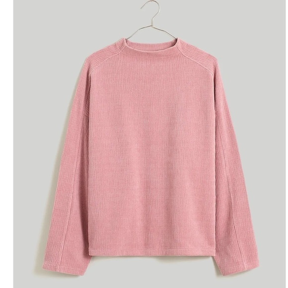 Madewell woodrose Striped Jacquard Funnelneck Top - Picture 1 of 4